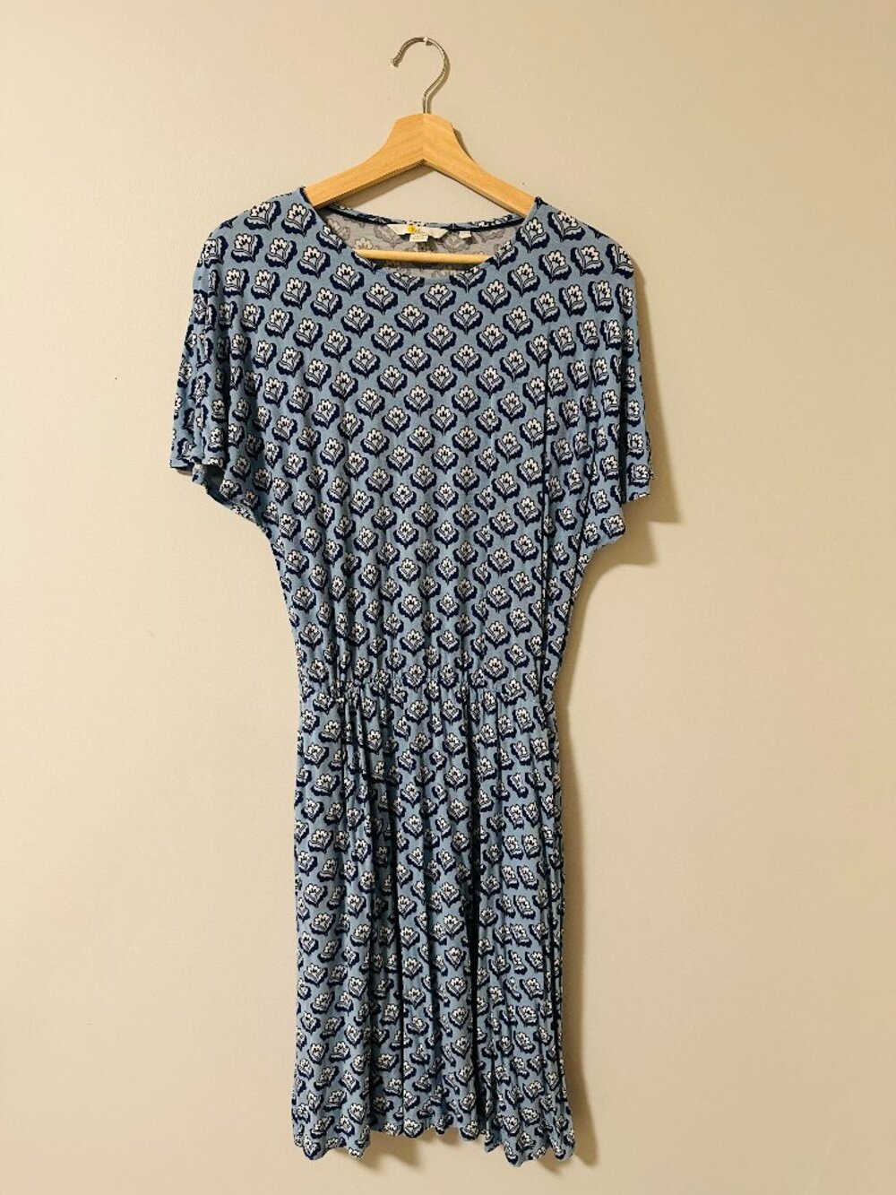 Boden Blue Floral Dress Size 10R with Pockets